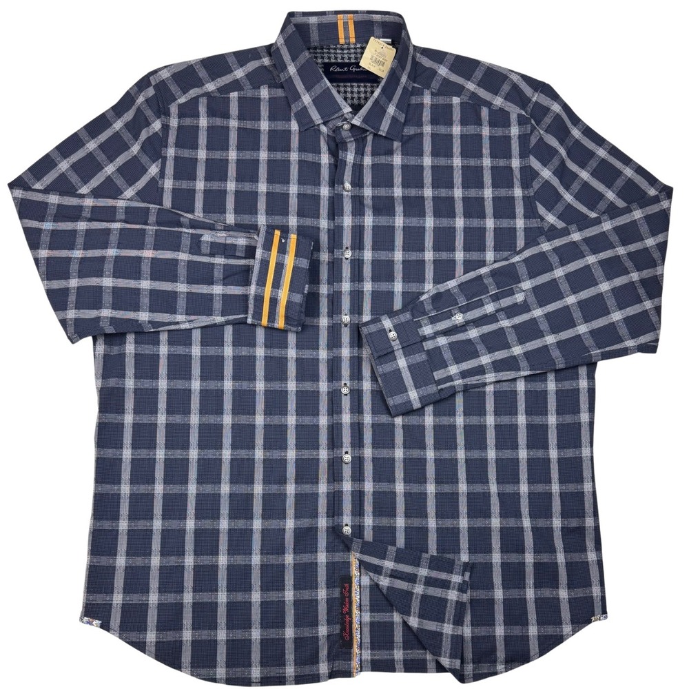Robert Graham Shirt Men Modern Americana Plaid Button Down Designer 3XL